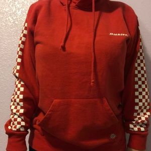 Dickies Women’s Red Distressed Hoodie with Hood